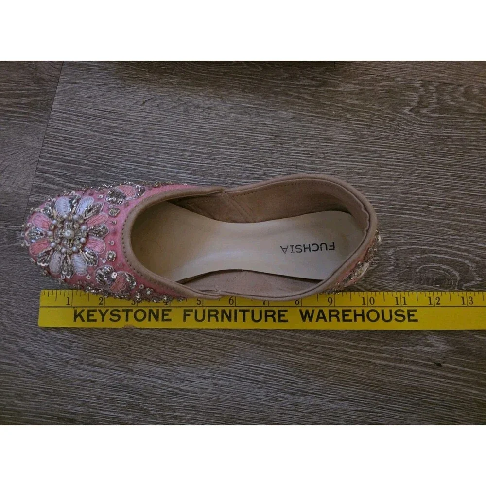 Fuchsia Handcrafted Ballet Flats, Charlotte - Size 10